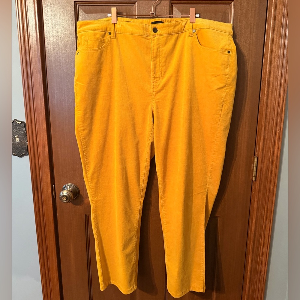 Talbots Sunny Yellow Corduroy Pants